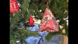 Easy Origami Christmas Ornament Tutorial (Diamond Shaped)