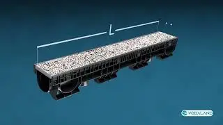 Rigole Base DN100 H135 cu grătar din polimerbeton (Gray/Dark) | Vodaland Moldova &mdash; Vamora Grup SRL