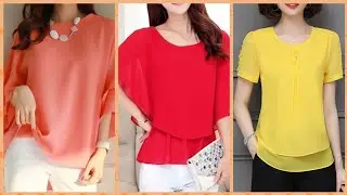 2019 new arrival  cape sleeves style women tops and blouses summer chiffon blouse collection