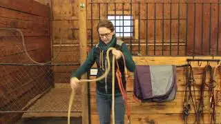 Horse Barn and Equestrian Hack -- Hanging Rope Halters  and long line
