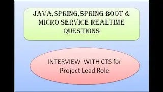 CTS Interview questions For experinced | Real Time Interview Questions #java
