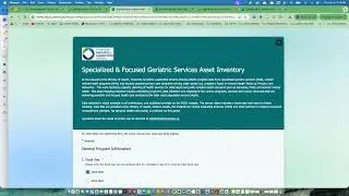 Specialized and Focused Geriatric Services Asset Inventory - Tutorial (9 minutes)