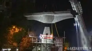 Dahisar-DN Nagar Metro 2A: Installing Pier Cap