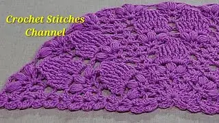 crochet half circle shawl step by step (easy tutorial)
