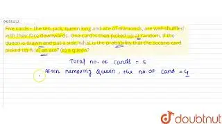 Five cards\r\n&ndash; the ten, jack, queen king and ace of diamonds, are well-shuffled with their\r\nf...
