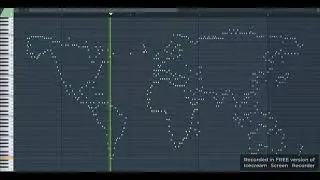 Карта земли на пианино