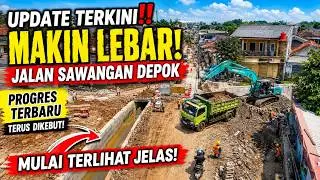 LATEST UPDATE‼️THE EXPANSION OF SAWANGAN ROAD IN DEPOK IS STARTING TO LOOK WIDE