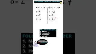 😉Balancing Equations is so EASY🥴 #chemistry #science #education #homework #tutor #shorts