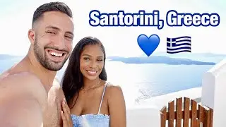 WE ARE IN SANTORINI, GREECE! | Epic Room Tour With Cave Pool