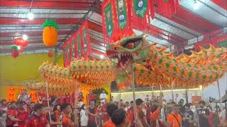 柔佛古庙2023癸卯年 | 凌晨大年初一 | 柔佛古庙舞龙队参拜五尊神明
