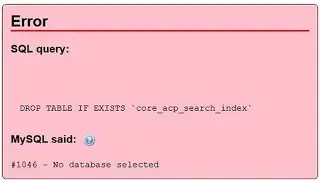 🚩 1046 No database selected