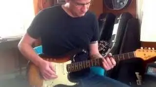 Jerry Ray playing a 1963 Fender Stratocaster at Mandolin World Headquarters
