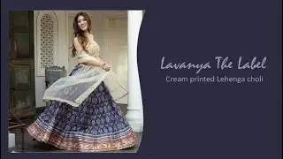 Sweet blue cotton printed lehenga set