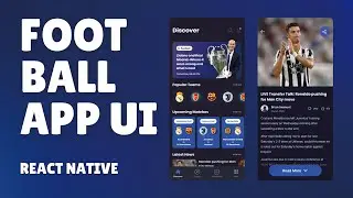 Football App UI - React Native - Speed Code