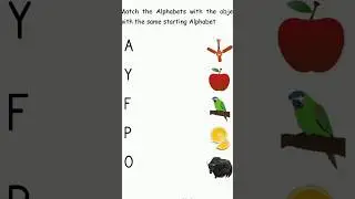 match the object with first letter of alphabet #english #viral #trending #ytshorts