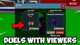 🔴LIVE DUALS PVP STREAM WITH VIEWERS... (Roblox)