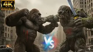 Gorilla vs Monster 😱 Epic City Battle | 4K Ultra HD Cinematic Fight #GorillaVsMonster #MonsterFight 