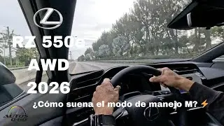 What does the M Mode sound like in the 2026 Lexus RZ 550e AWD? | 8-speed automatic transmission s...