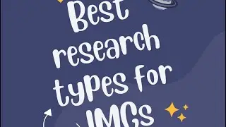 Best RESEARCH TYPES FOR IMGS (USMLE VERSION ) ✨