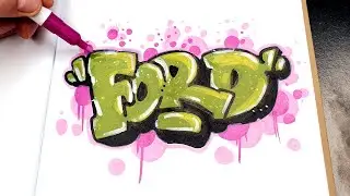 ГРАФФИТИ - FORD !!! КАК НАРИСОВАТЬ? !!! урок граффити FORD graffiti