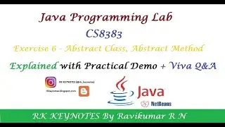 #08 (Java Lab Ex6) Java-программа для реализации концепции абстрактного класса с использованием IDE NetBeans | Выступления РК
