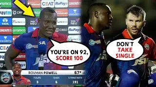 Rovman Powell about David Warner 100 | Watch Warner REACTION | DC vs SRH | IPL 2022