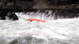Kayak Roll with Broken Paddle  - Rough Water Kayaking