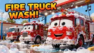 Fire Trucks Bubble Wash | Fun Vehicle Clean-Up Song by DodoVerse for Kids