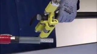 Préparation de câbles HTA  - 2 :  incision du semi-conducteur