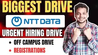 NTT Data Biggest Hiring Announced | Off Campus Drive For Freshers | Latest Jobs 2025-2026
