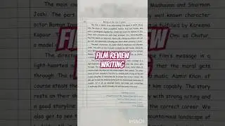 3 IDIOTS MOVIE ENGLISH FILM REVIEW .#12th #english #filmreview  #cbse #writingtips #shorts #viral
