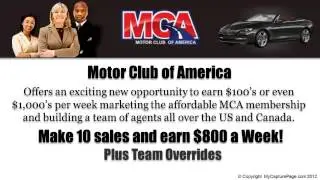 Motor Club of America Make Up To $1000+ Weekly!!