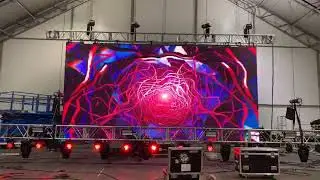 LED Video Wall on Rigging Bars -TrueBlue Exhibits