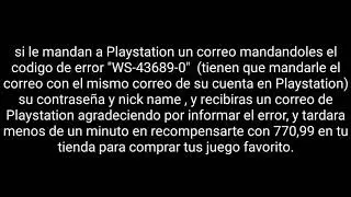 Playstation plus gratis + juegos con informar error a Playstation aprovecha el tiempo