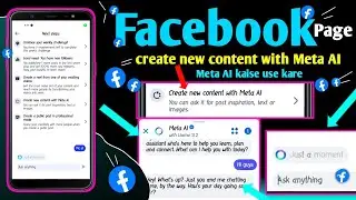 Create new content with Meta Al facebook | facebook page Create new content with Meta Al