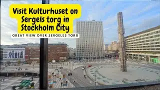 Kulturhuset on Sergels torg. Theatre restaurants and art. Stockholm City Sweden