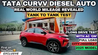 2025 TATA CURVV DIESEL TANK TO TANK MILEAGE TEST | TATA CURVV DIESEL DCA REAL WORLD FUEL EFFICIENCY