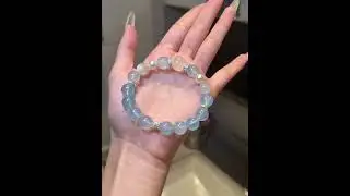 DIY Crystal Bracelet❄️&ldquo;Tears of Glacier&rdquo; | Aquamarine x Moonstone x Pearl | Handmade Design #jewelry