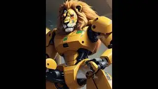 created by AI_image lion robot image#shorts