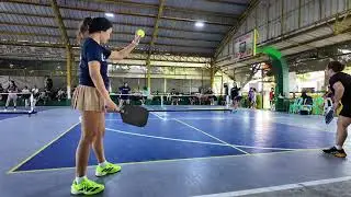 Smash for Seniors Pickleball Tournament. Kat and Lynn vs Agnes and Czarina