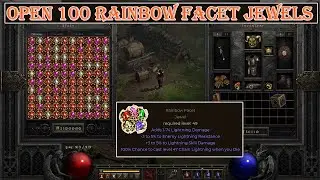 Diablo II Resurrected - Open 100 Rainbow Facet In Level Up/Death Jewels