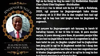 Jingsngewnguh na ka &iuml;ing ka sem jong i (L) Bah Baldwinton Reynold Chen