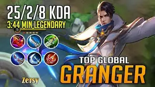 Granger Best Build 2020 | Gameplay by Top 1 Global Granger - Zersy | Mobile Legends