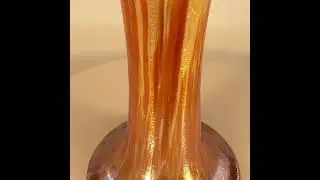 Otto Thamm for Fritz Heckert on form TH215 in red & gold marmopal, circa 1903.