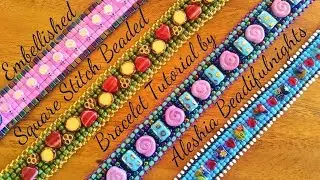 Embellished Square Stitch Beaded Bracelet Tutorial