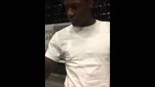 Archie Goodwin makes time for Fans and signs fans hats, and items.