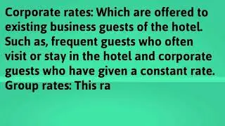 Classification of Hotel Room Rates