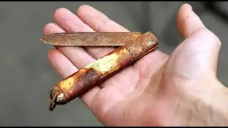 Restoring rusty old pocket knife found from fleamarket   Knife restoration