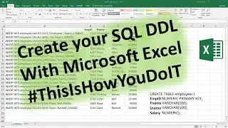 Write awesome SQL DDL using Excel