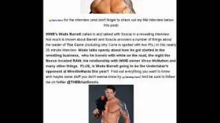 The Soscia Network talks to WWE Superstar Wade Barrett - February 3, 2011 - Part 2 of 2